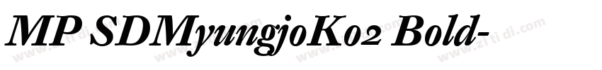 MP SDMyungjoKo2 Bold字体转换